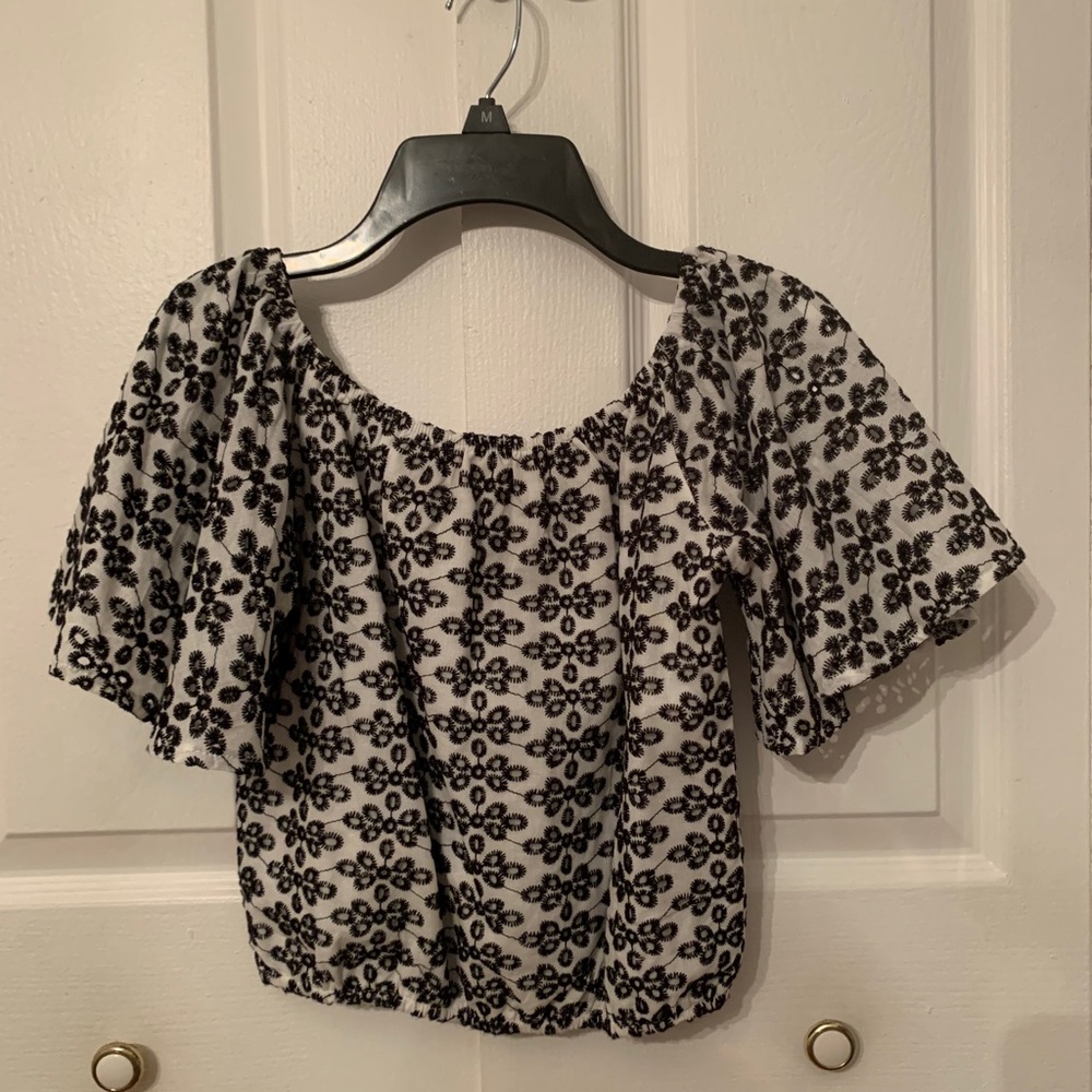 Boutique Eyelet Off-the-Shoulder Blouse